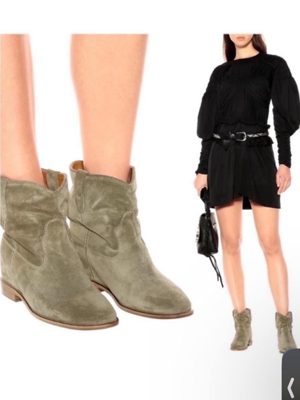 Isabel Marant Crisi Suede Ankle Boots Size 39